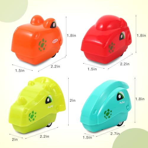 Ahhsoy KLYSZ-18 12Pcs Biting Finger Dinosaurs Pull Back Cars Toys Set thumb #1