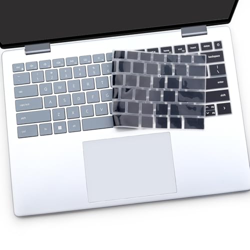 2PCS Protector de Teclado para Dell Inspiron 14 y 16 Negro+Transparente miniatura 4