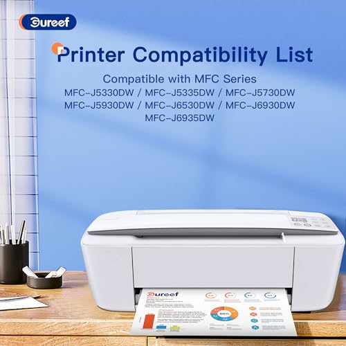 Gureef LC3219XL Ink Cartridges for Brother LC3217 Ink Cartridges Multipack for Brother MFC-J6530DW Compatible with MFC-J5335DW MFC-J5730DW MFC-J5930DW MFC-J6935DW (B/C/M/Y) - Image 2