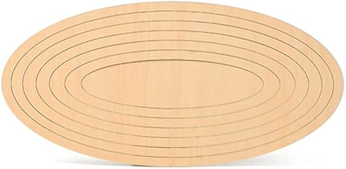 Moldes ovalados de cerámica para formar moldes de cerámica de madera con geometría concéntrica para pistas de barro, herramientas de cerámica, placa