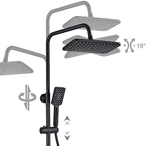 Robinet de douche noir mat pour rénover une salle de bain moderne