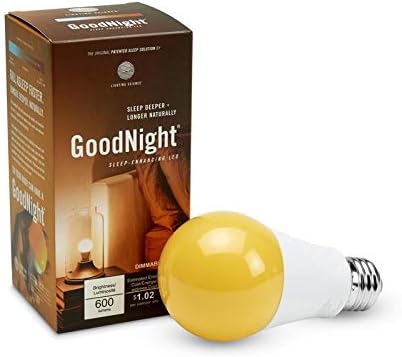 Lighting Science Good Night LED Anti Blue Light Bulb - Better Sleep - Helps Regulate Circadian Rhythm - Reduces Melatonin Suppression