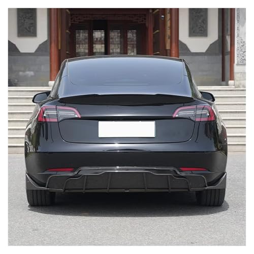 Diffuseur pare-choc arrière pour Tesla Model 3 2017-2023 look carbone - 3