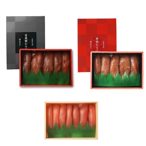 [鹿部町]たらこ3味セット 計600g 噴火湾産たらこ 黒胡椒たらこ 麻婆たらこ