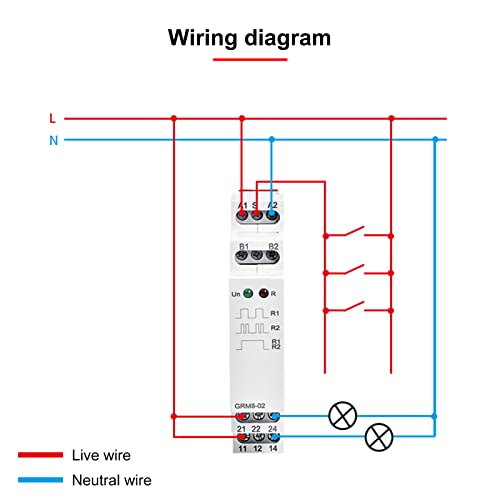Relé de impulso DIN 16A de 230V con memoria para control de iluminación 5