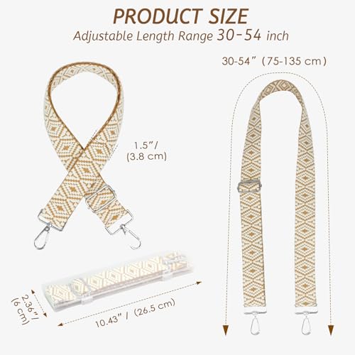 Image of Purse Strap Replacement Crossbody Wide Shoulder Strap Adjustable Replacement Belt Wide 3.8cm Straps for Purse Bag