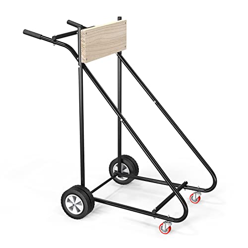TUFFIOM Outboard Boat Motor Stand Engine Stand Carrier Cart Dolly Boat Motor Support Stand w/Wheels for Motor Storage Repair Maintenance 315lbs Capacity