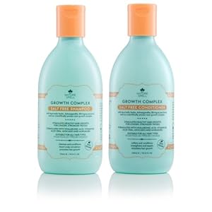 Nature Spell Hair Growth Shampoo and Conditioner Set 300ml x 2 – Growth Complex Sulphate Free Shampoo and Conditioner Sets – Improves Strength, Shine & Volume