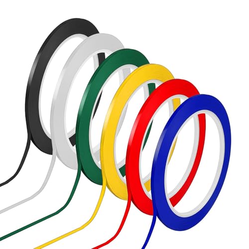 beejune 6 Rollen Whiteboard Klebeband Whiteboard Tape für Kunst Markierung Handwerk (3mm)