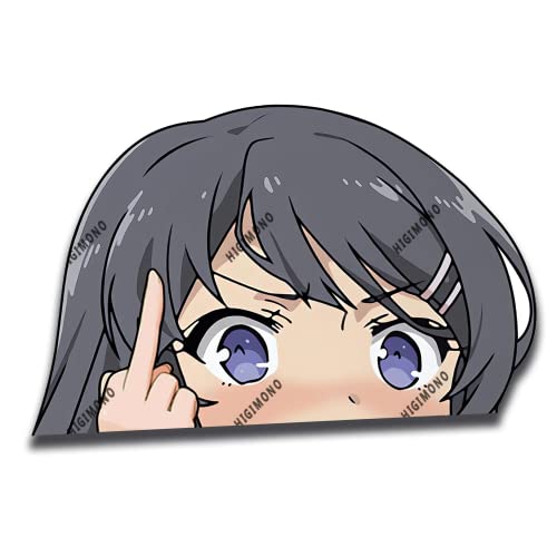 Higimono 5.1" For Sakurajima Mai Peeker Car Decals Fuel Tank Cap Windshield Auto Body Scratch-Proof Car Accessories #TOP6