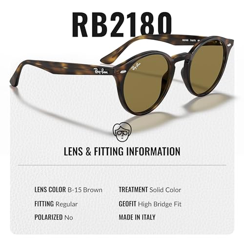 Ray-Ban RB2180 Round Shaped Sunglasses for Men & Women with Official RAYBAN Eyewear Kit4