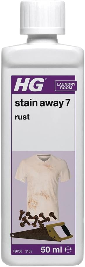 Stain Away 7 Rust, Stain Remover for Stubborn Rusty Marks, Erases Stains from Clothes, Tiles, Flagstone, Concrete & Natural Stone Surfaces, Textile Safe – 50ml (426005106)