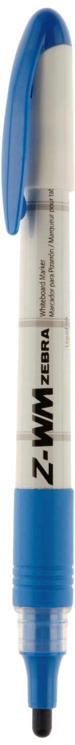 Zebra Z-WM marcador de pizarra blanca rotuladores de punta fina tinta azul (sola pluma)