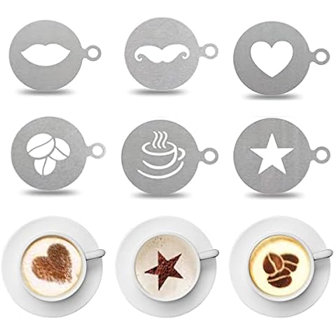 OTKARXUS Stainless Steel Coffee Stencils Set Cover