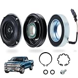 Air Conditioner AC Compressor Clutch Kit | Compatible with Chevrolet Silverado 1500 2014-2019 & GMC Sierra 1500 2014-2018, 4.3L 5.3L 6.2L Engines | Durable Replacement, Easy Installation