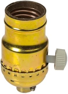 Leviton 805-6151 1 Pole Electro-Mechanical Socket Dimmer Lamp Holder, 150 W, Incandescent, No Size, Brass