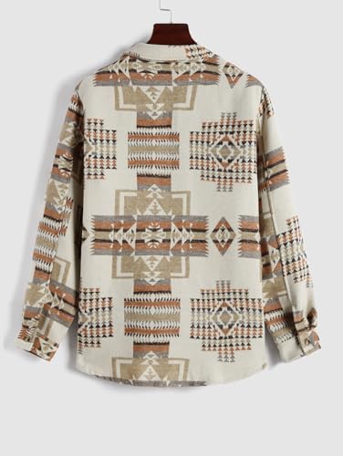 Image of ZAFUL Mens Plaid Shirt,Long Sleeves,Classic Flannel Shirt Button Down Shirt | Mens Fall Clothes Lightweight Long Sleeve Button Down Flap Pocket Jacket Tops for Fall&Winter 2026