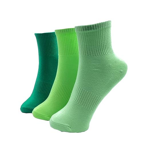 kolally Womens Crew Ankle Long Socks for Women Black White Cotton Athletic Socks Size 7-9 Stocking Stuffers for Adults Women Gift