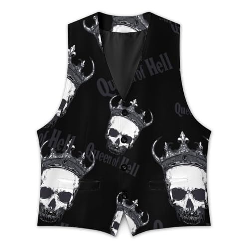 Queen of Hell Men's Formal Suit Vest for Business Formal Or Casual Dress Waistcoat Wedding3