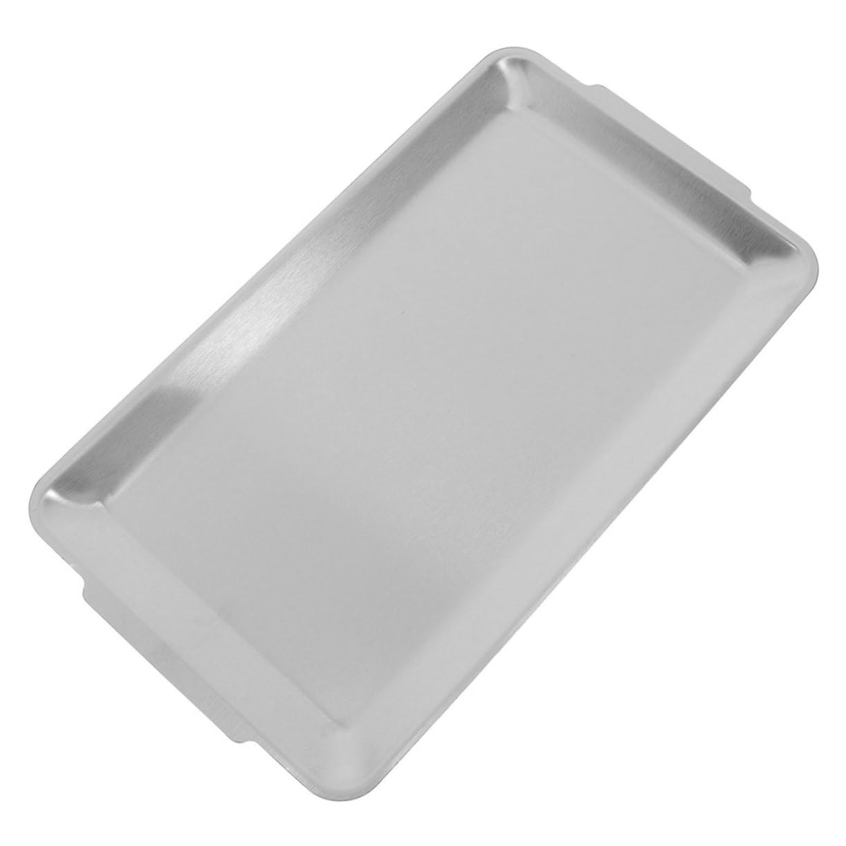 VANZACK Stainless Steel Barbecue Tray Multi Use Grill Pan for Hot Pot Snacks More Durable Easy to Clean Serving Plate for Home Parties Outdoor Picnics