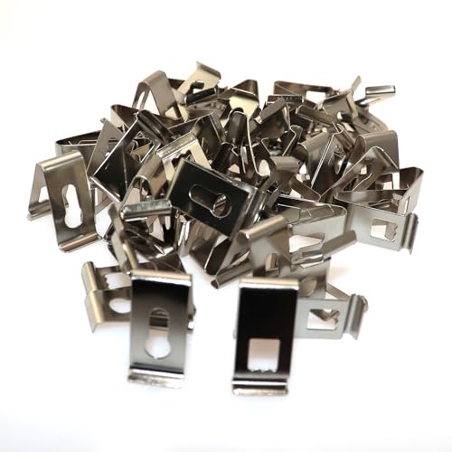 Image of 50PCS V Shape Spring Buckle Photo Frame Hardware Accessories Bow Shape Shrapnel Crimp 1x1in Picture Photo Frame Metal Spring Swivel Clip Hook For 3D Printer Bed Decorative Frame