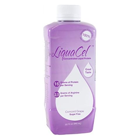 LiquaCel Liquid Protein Plus Added Arginine Grape Bottles 6 X 32oz Case Cover