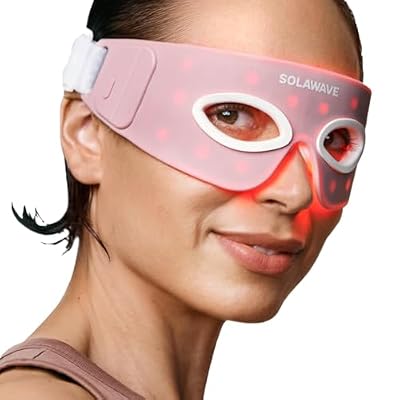 Solawave Red Light Eye Mask | LED Skincare Device with Red, Amber & Near-Infrared Light | Flexible Silicone Design | 3-Minute Use | Rechargeable & Portable