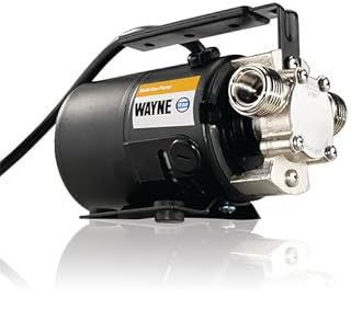 WAYNE PC2 Portable Transfer Water Pump With Suction Hose And Attachment, Black, Small, GIDDS-521200