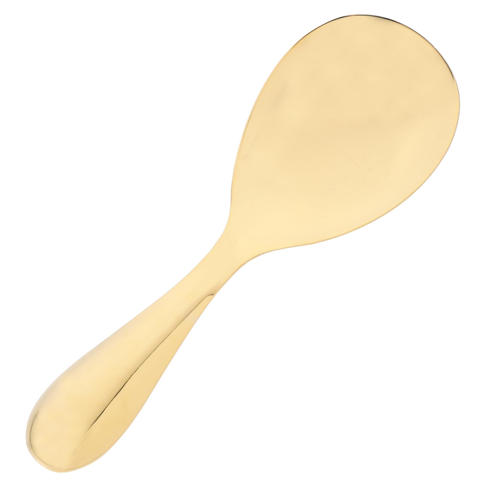 PRETYZOOM Elegant Gold Rice Spoon Stainless Steel Rice Scooper with Polished Finish Ergonomic Handle for Comfortable Use Stylish Kitchenware for Serving Rice and Asian Dishes
