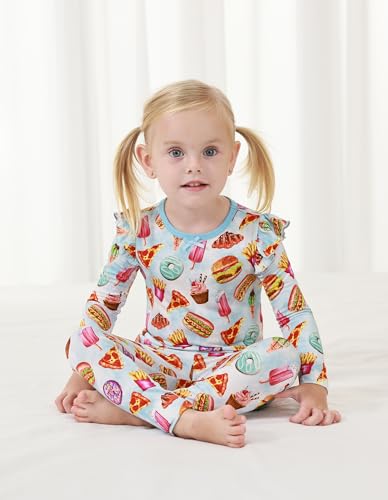 Image of Toddler Girl Pajama Set Infant Girls Long Sleeve Tops Leggings Clothes Sets 2 Piece Outfits 6M-6Y