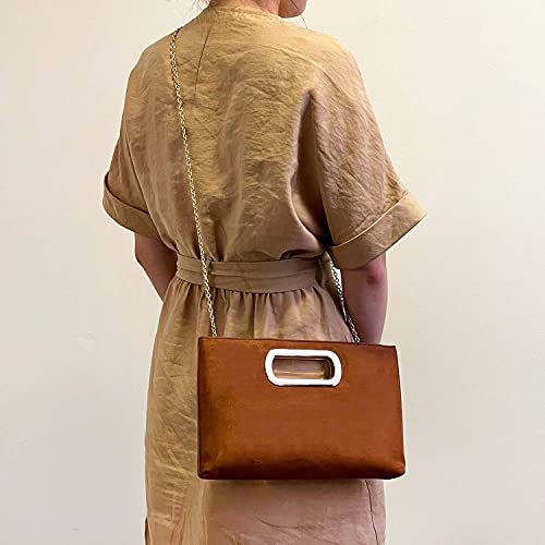 Image of Top Handle Faux Suede Clutch