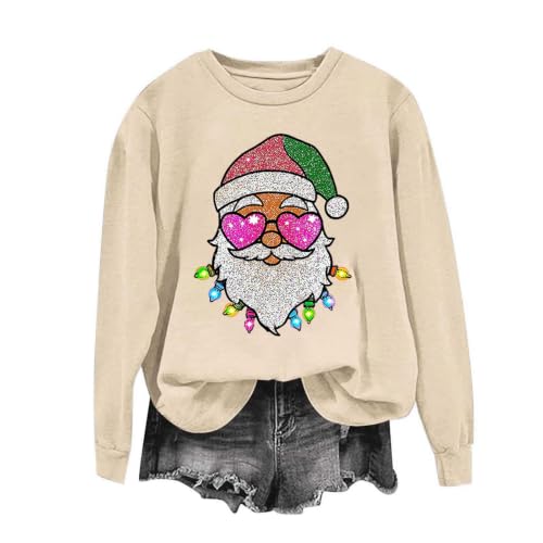 Christmas Womens Sweatshirts Funny Graphic Pullover Xmas Holiday Tops - image 4