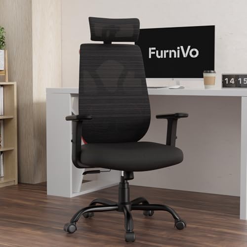 Image of Titan Ergonomic Office Chair for Home & Office | Adjustable Armrests | 120 Recline | Lumbar Support | Thick Cushioned Seat | Heavy-Duty Base | 3 Years Warranty (Black)