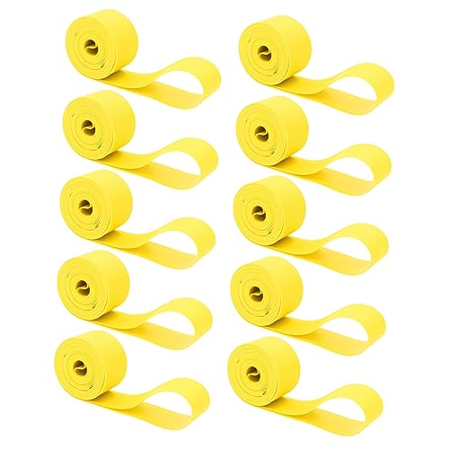 POPETPOP 10pcs PVC Rim Strips for Bike Tyre Cushions Protective Tapes Non- Design Fits Road Mountain Puncture Prevention Easy Installation