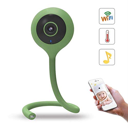 D-CANNY Baby Monitor Video Baby Monitor con Telecamera Wireless Baby Monitor Baby Lullaby Visione Notturna Monitoraggio della Temperatura 2 Way Talk,Green