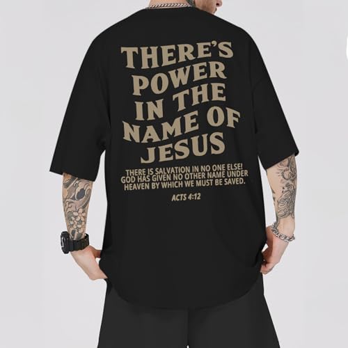 Christian Shirts for Men Jesus Saves Shirt Religious Faith Tshirt Inspirational Bible Verse Graphic Tee Tops3