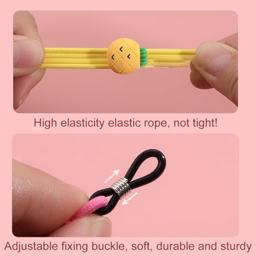 QEDBOJE 5 Stück Kinder Brillenband verstellbar Lesebrille Sonnenbrille Strap Brillenschnur Brillenkette Brillenkordel Sport