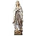 Motivationsgeschenke Madonna Lourdes Marienfigur Holz geschnitzt handbemalt Südtirol Höhe: 23 cm