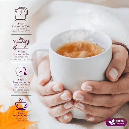 Image of FreshDrinkUS, Vitality Balance Tea Bags | 30 Count | Herbal Blend with Gymnema, Milk Thistle Seed, Fenugreek, Dandelion Root, Ginger, Orange Peel & Other Herbs - 100% Natural, Caffeine-Free Herbal Tea