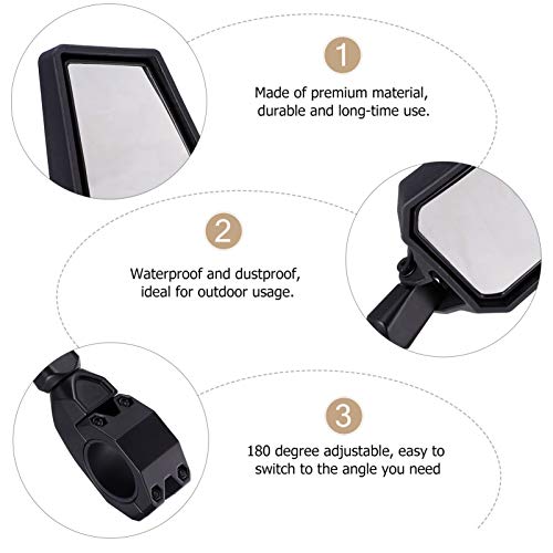 2 peças de espelhos retrovisores UTV da Besportble, espelhos retrovisores ATV para guidão de reposiç