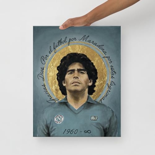 Stampa in alta definizione, perfetta per gli amanti del calcio e della sua leggenda. Il nostro quadro pannello con maradona Santino risulta essere anche un ottima idea regalo per tifoso Partenopeo del Napoli ed Amanti del calcio in generale