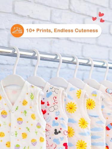 Image of Kidbea Newborn Baby Jhabla Unisex - Organic Cotton Muslin Shirt | Soft & Breathable Summer Wear for Boys & Girls | Cute Prints Infant Clothing