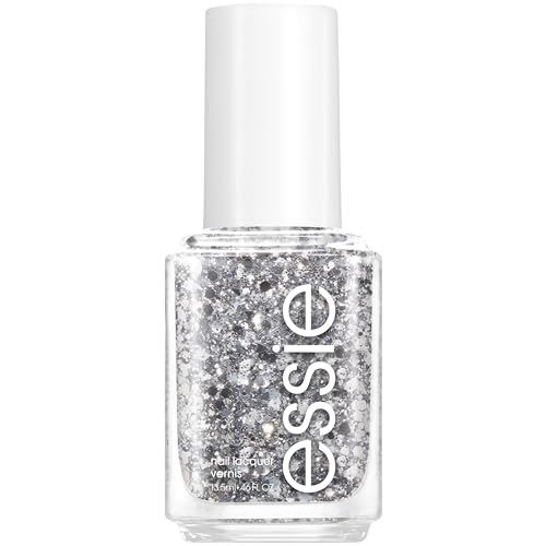 Essie Original Nail Polish, Set In Stones, Silver Glitter Nail Varnish