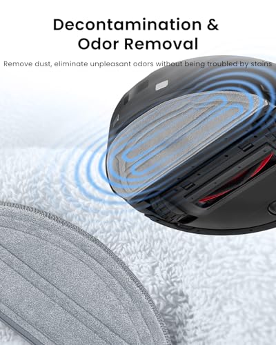 Image of 4-Pack Replacement mop Pads for Roborock Q10 S5 /Q10 S5+ Robot Vacuum - Machine Washable Microfiber Mop Cloths for Efficient Floor Cleaning Compatible with Single Vibrating Zone Mop Mount