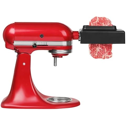Lawenme Meat Tenderizer for KitchenAid Stand Mixer-Updated Stainless Steel Gears Meat Tenderizer Attachment for All Models KitchenAid, Sturdy and Last (Black) Cover