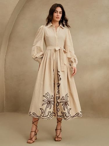 Image of SMOWKLY Cotton Blend Women's Casual Dress Mid-Length Maxi Dress for Woman ||Stylish Frocks for Women ||One Piece Dress for Women || Long Midi Dress for Woman || Party & Beach Wear