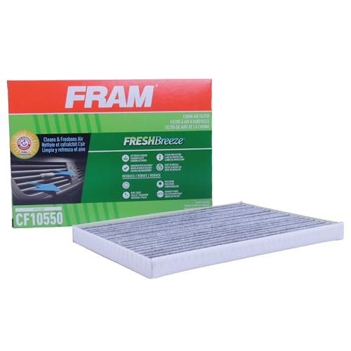 Fram Fresh Breeze Cabin Air Filter with Arm & Hammer Baking Soda, CF10550 for Nissan Vehicles , white