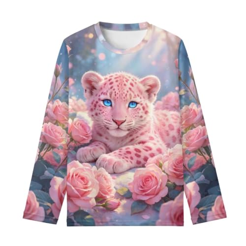 Image of WELLFLYHOM Long Sleeve T-Shirt for Boys Girls 3-16 Years Old Tee Tops Crewneck Pullover Shirts Fall Outfits
