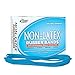 Alliance Non-Latex Latex Rubber Bands with Antimicrobial Protection, Size 117B, 7 x 1/8 Inches, Cyan Blue, 1/4 Pound Box (42179)