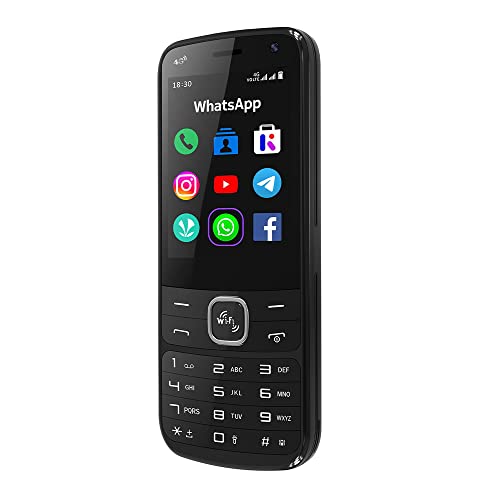 Image of IKALL K333 4G Touch and Type Android Mobile with WiFi and 4G Sim Support (2.8 inch Display, 2GB Ram, 16GB Storage) | Support - WhatsAp, Facebook, YouTube and Instagram (Black)
